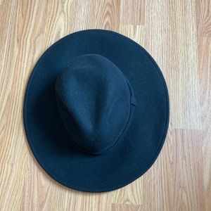Black Wide Brim Hat